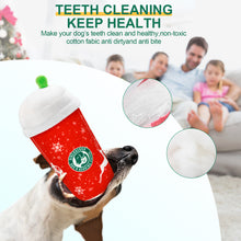 Load image into Gallery viewer, PUHOHUN Christmas Plush Dog Toys for Large Chewers Drink Shape Squeaky Dog Toy Stuffed Interactive Dog Toy Gifts for Dog Birthday Durable Chew Toy for Small Medium Large Dog
