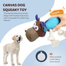 Load image into Gallery viewer, PUHOHUN Squeaky Dog Toys Dog Plush Toy for Large Chewers Dog Toys with Crinkle Paper and Squeaker Tug of War Dog Toys
