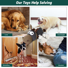 Load image into Gallery viewer, PUHOHUN Squeaky Dog Toys for Large Chewers Dog Toys with Crinkle Paper and Squeaker (Umber, Donkey)
