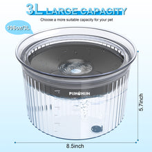 Load image into Gallery viewer, PUHOHUN 105oz 3L Spill-Proof Pet Water Bowl, Large Capacity, Slow-Feeding Dispenser for Home &amp; Travel - Ideal for Dogs, Cats
