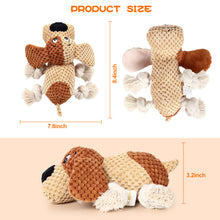 Load image into Gallery viewer, PUHOHUN Squeaky Dog Toys Dog Plush Toy for Large Chewers Dog Toys with Crinkle Paper and Squeaker Tug of War Dog Toys
